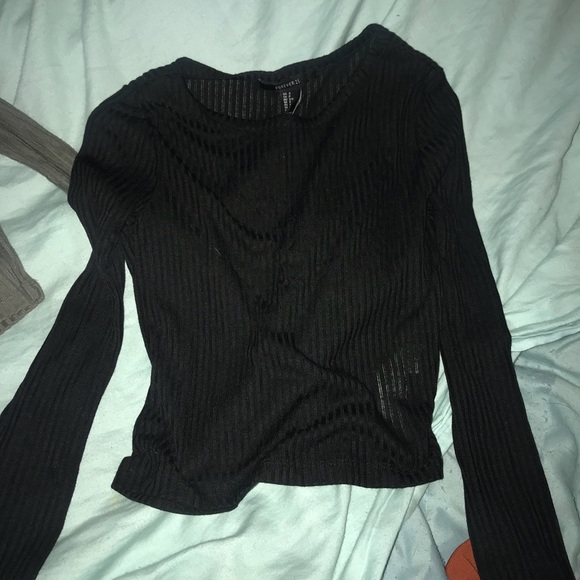 Long sleeve crop top set - Picture 2 of 2